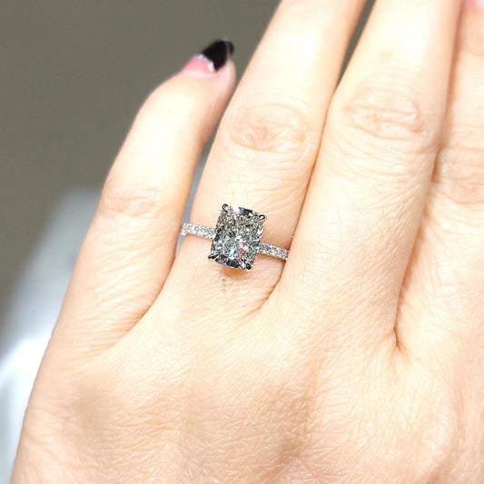 2 Ct IGI Certified Cushion Lab Diamond Engagement Ring