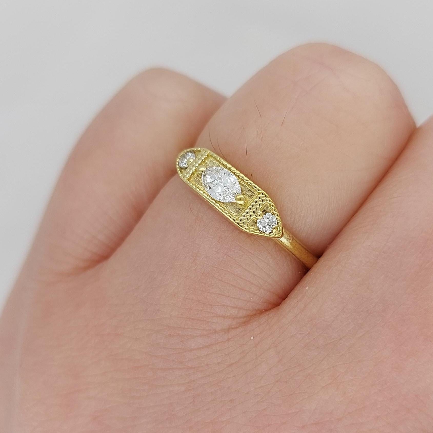 Oval Diamond Three Stone Engagement Ring
