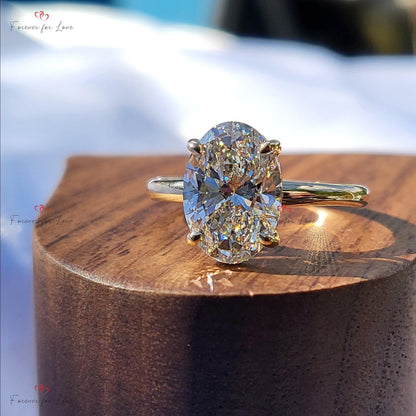2.5 Ct Oval Diamond Solitaire Engagement Ring