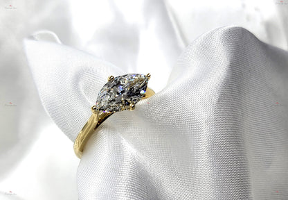 2 Ct IGI Certified Marquise Lab Diamond Solitaire Engagement Ring