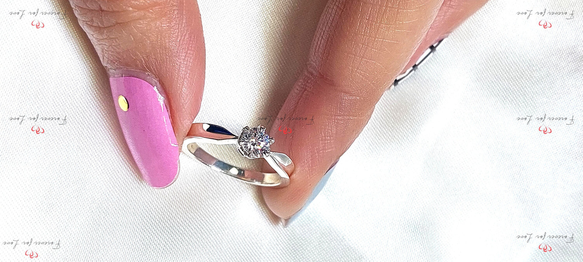 Round Natural Diamond Engagement Ring