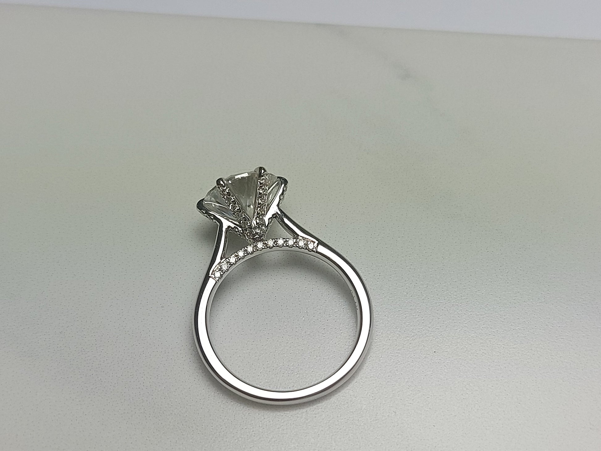 3 Ct Round Diamond, Moissanite Engagement Ring