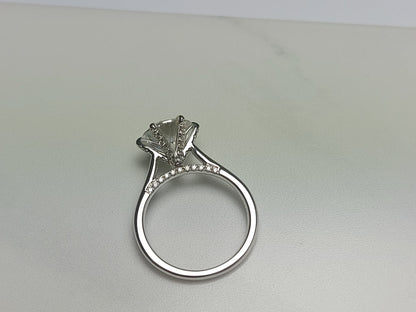 3 Ct Round Diamond, Moissanite Engagement Ring