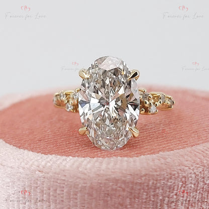 4 Ct IGI Certified Oval Lab Diamond Band