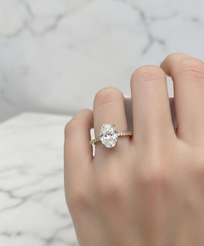 1.8 Ct IGI Certified Oval Lab Diamond Solitaire Engagement Ring