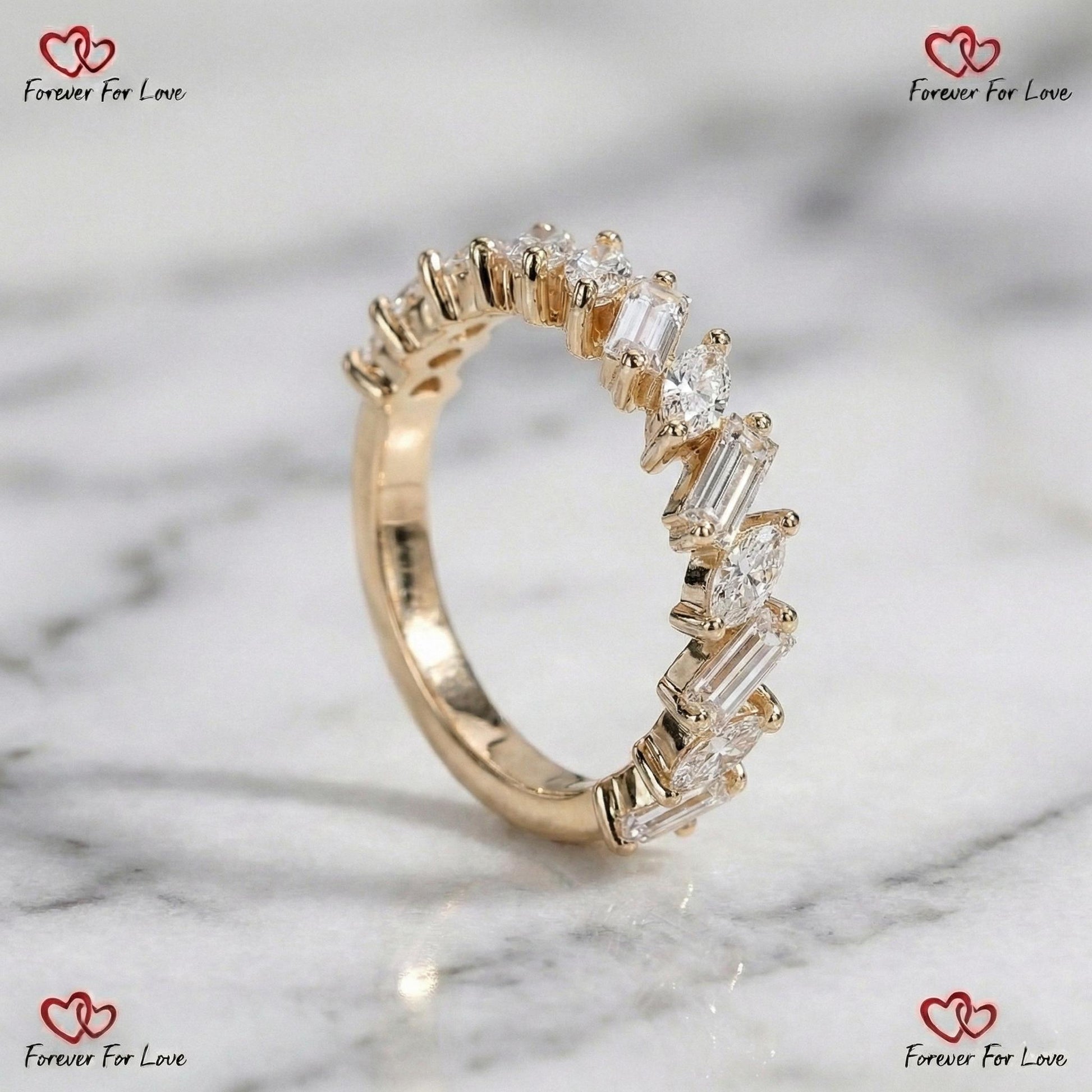 Baguette Lab Diamond Engagement Ring