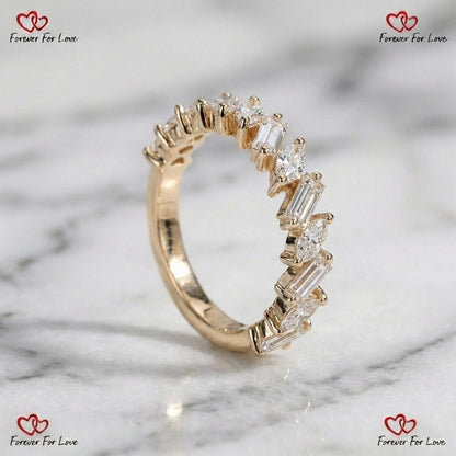 Baguette Lab Diamond Engagement Ring