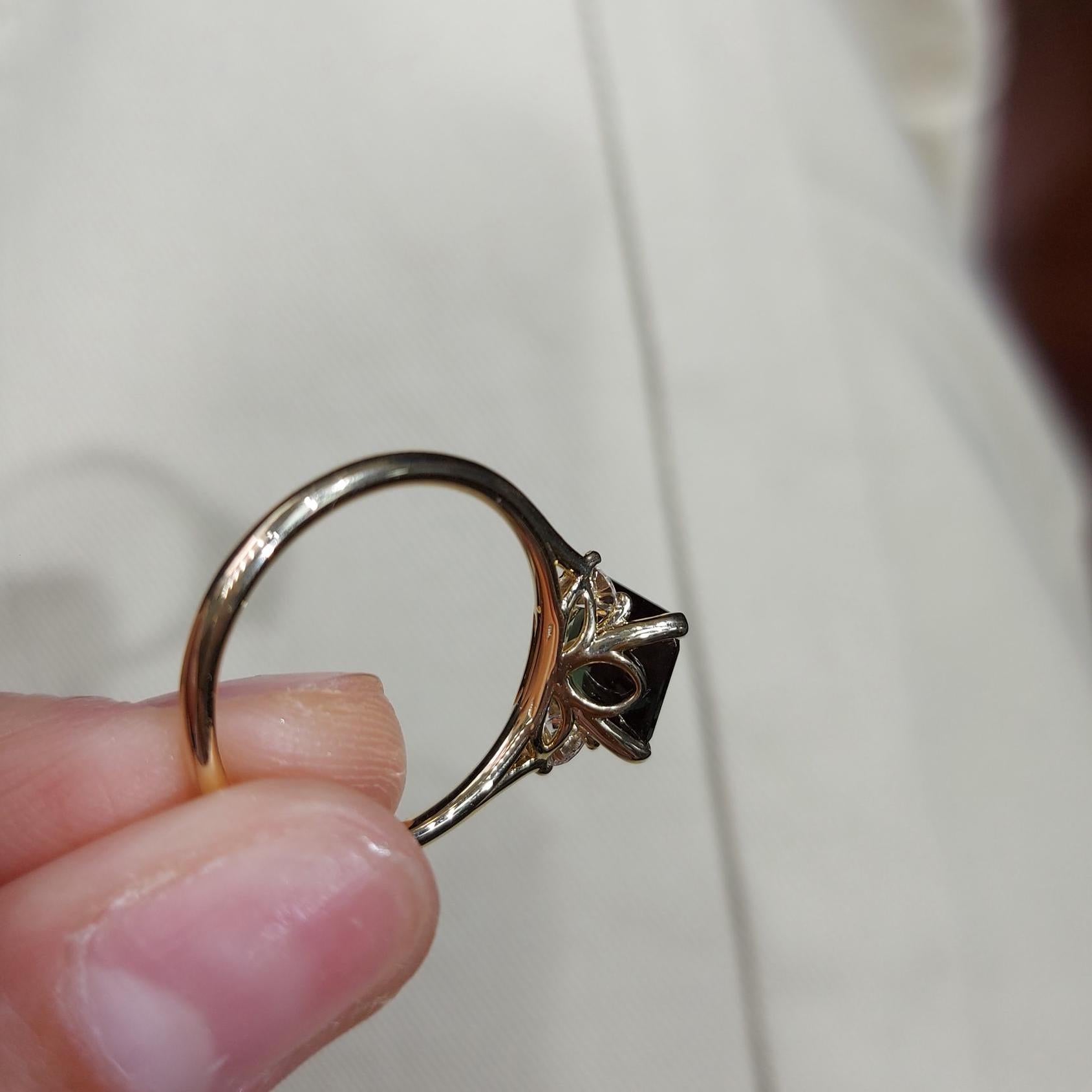 Radiant Lab Diamond Engagement Ring