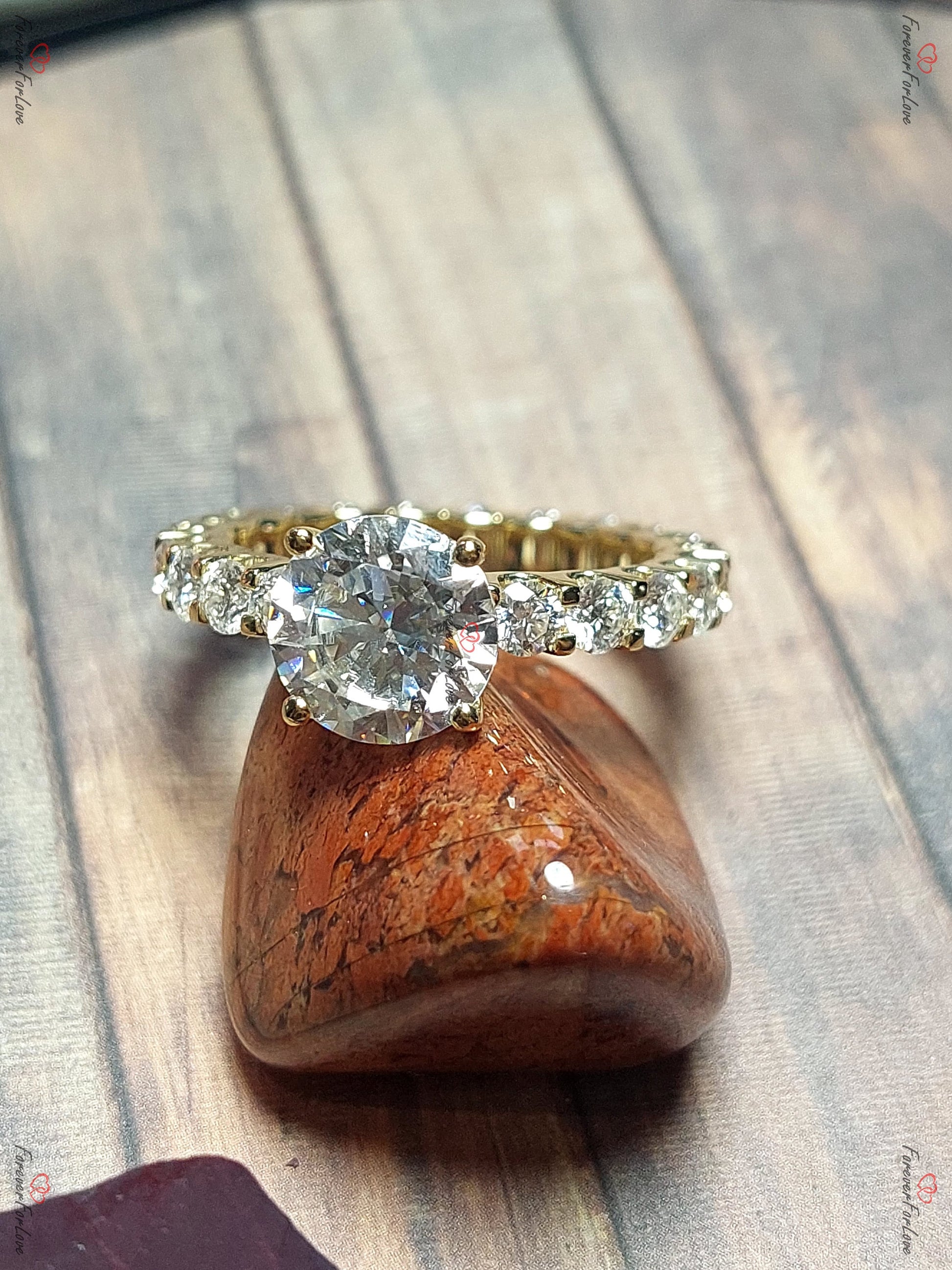 Round Moissanite Engagement Ring