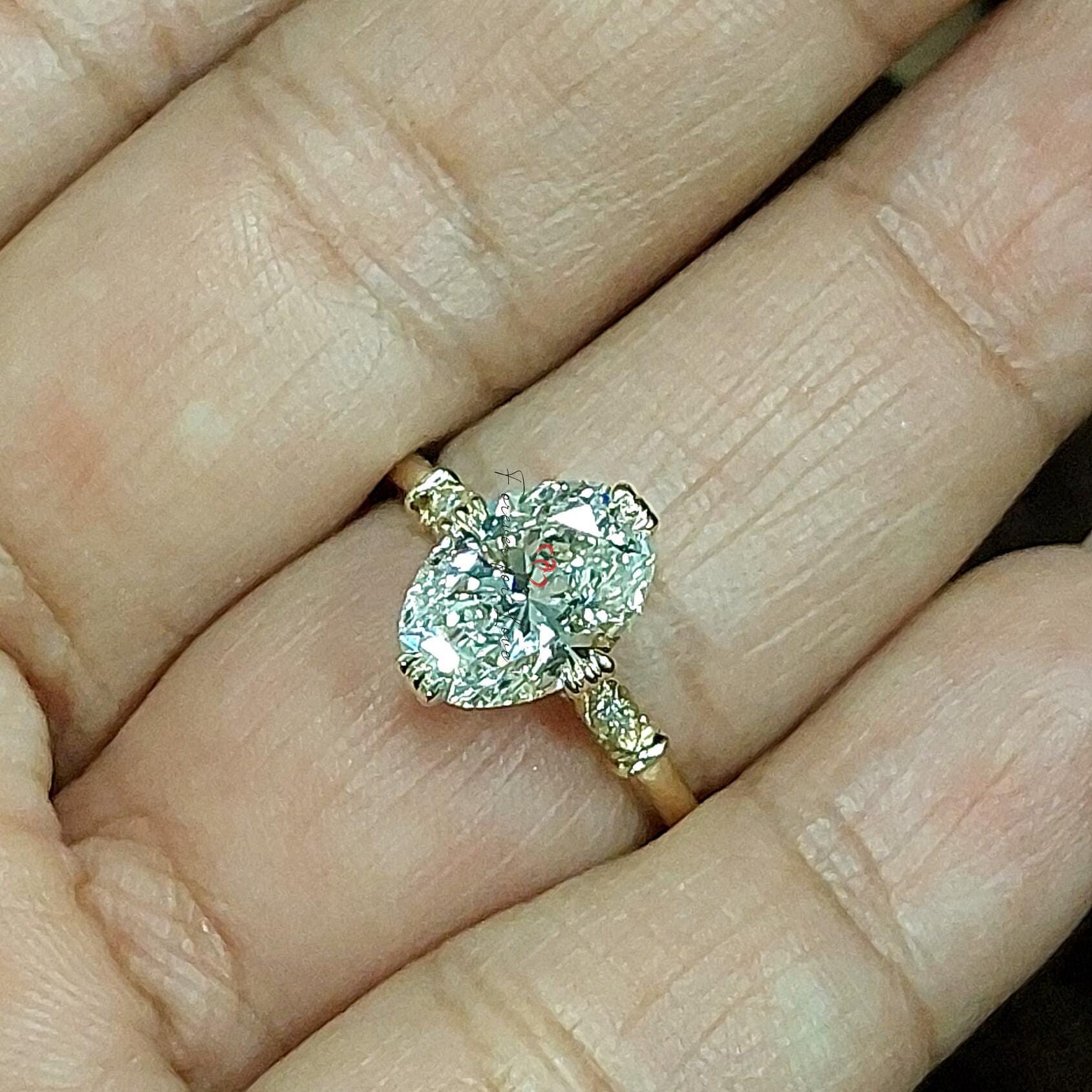 IGI Certified Oval Lab Diamond Engagement Ring
