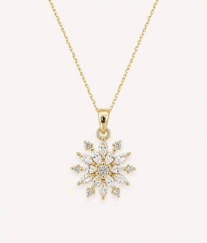 1,4 Karat E/VVS2 Diamantanhänger in Marquise- und Rundschliff mit Kette, 14k Massivgold, Lab Grown Diamant, Perfektes Geschenk für sie