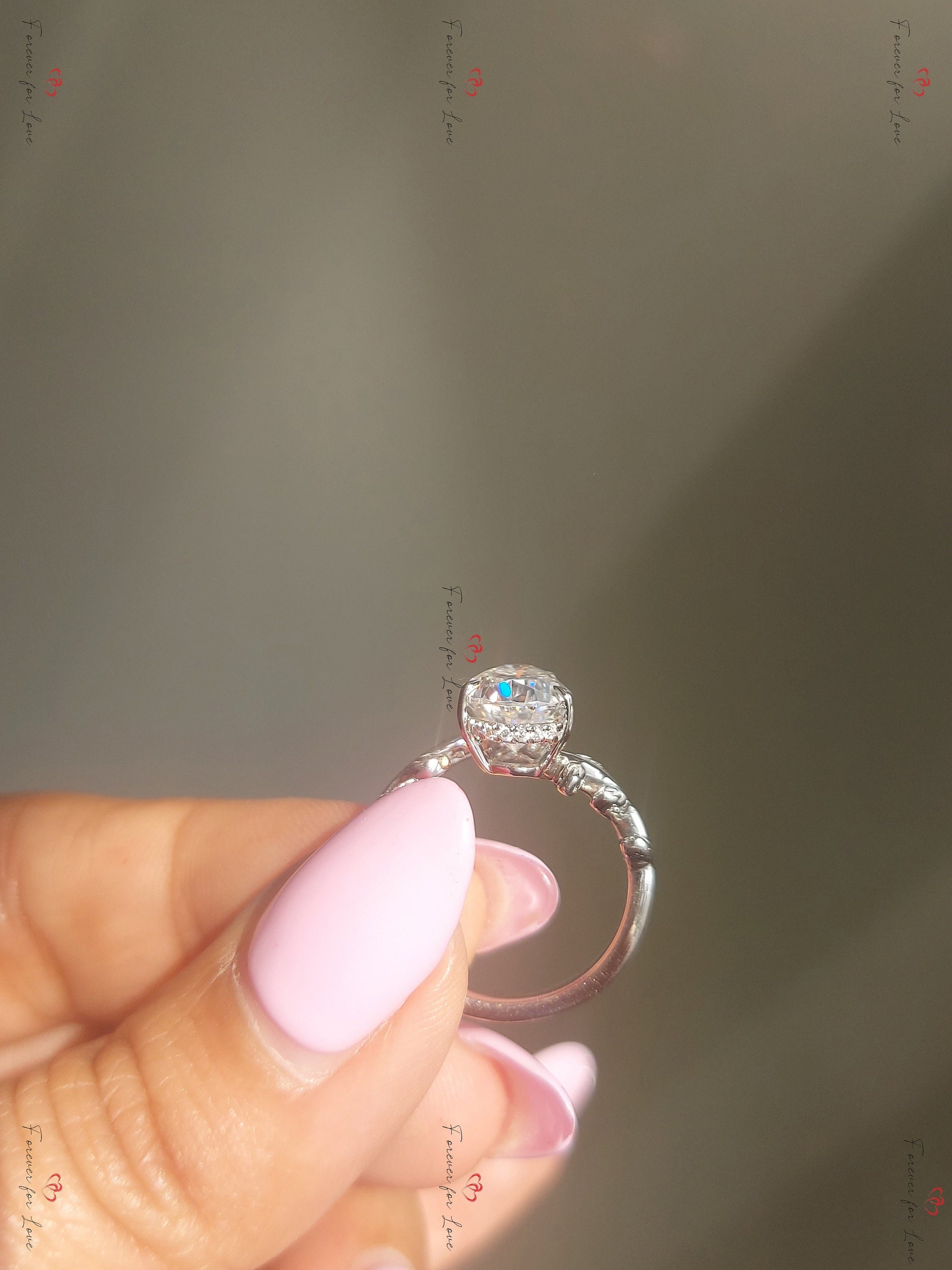 Pear Diamond, Moissanite Engagement Ring