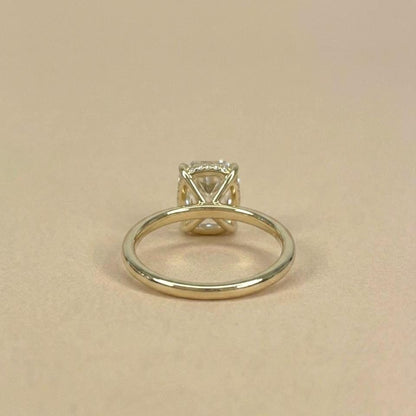 2 Ct IGI Certified Oval Lab Diamond Hidden Halo Engagement Ring