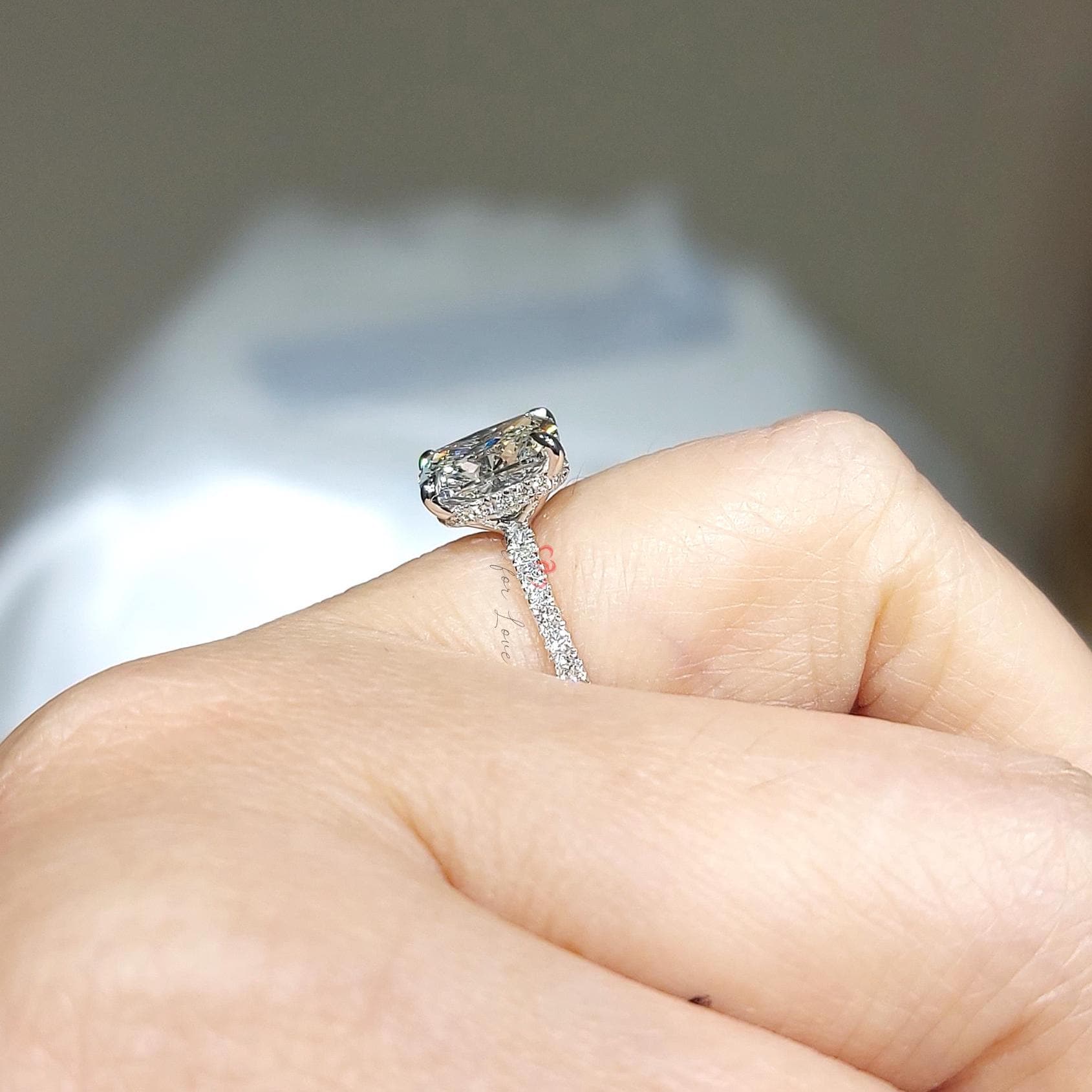 2 Ct IGI Certified Cushion Lab Diamond Engagement Ring