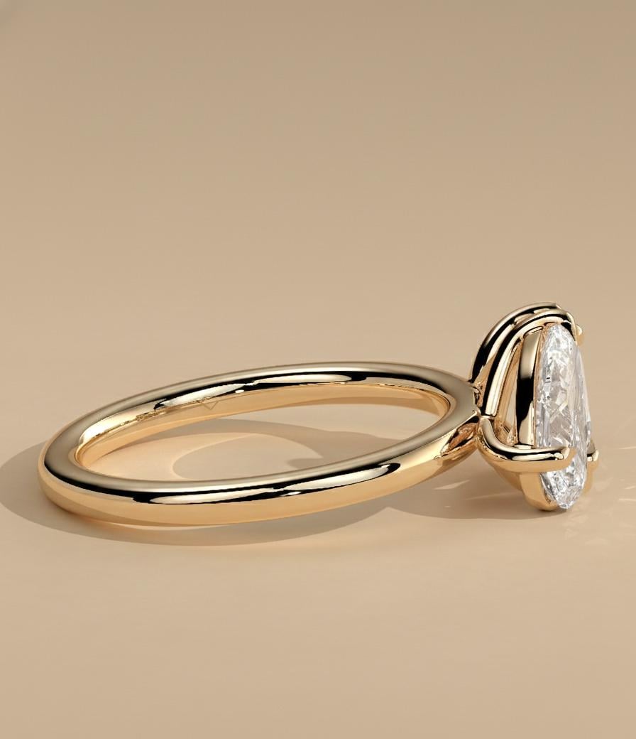 Bague de fiançailles en or blanc 18 carats avec diamant de laboratoire et émeraude de 4 carats Emerald cut Moissanite engagement ring in Gold or Platinum — custom handcrafted by Forever For Love