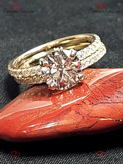 1.82 Ct IGI Certified Round Lab Diamond Engagement Ring