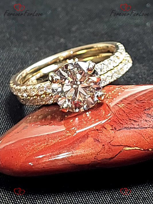 1.82 Ct IGI Certified Round Lab Diamond Engagement Ring