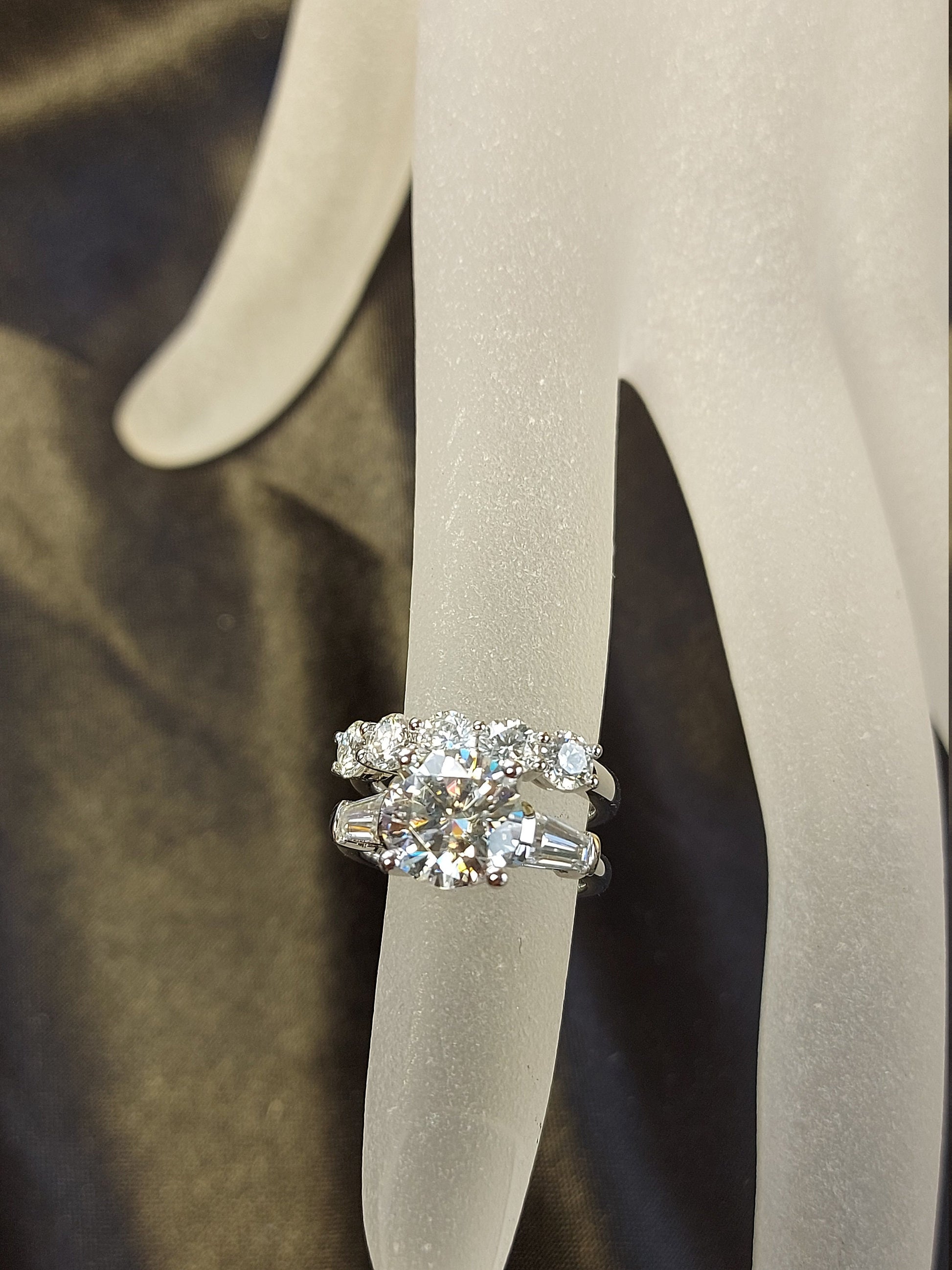 2 Ct Round Moissanite Wedding Band