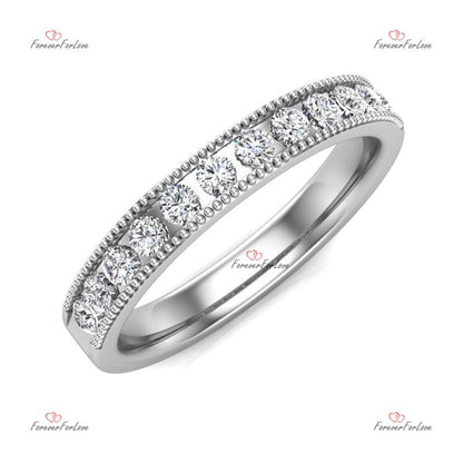 Natural Diamond Half Eternity Band