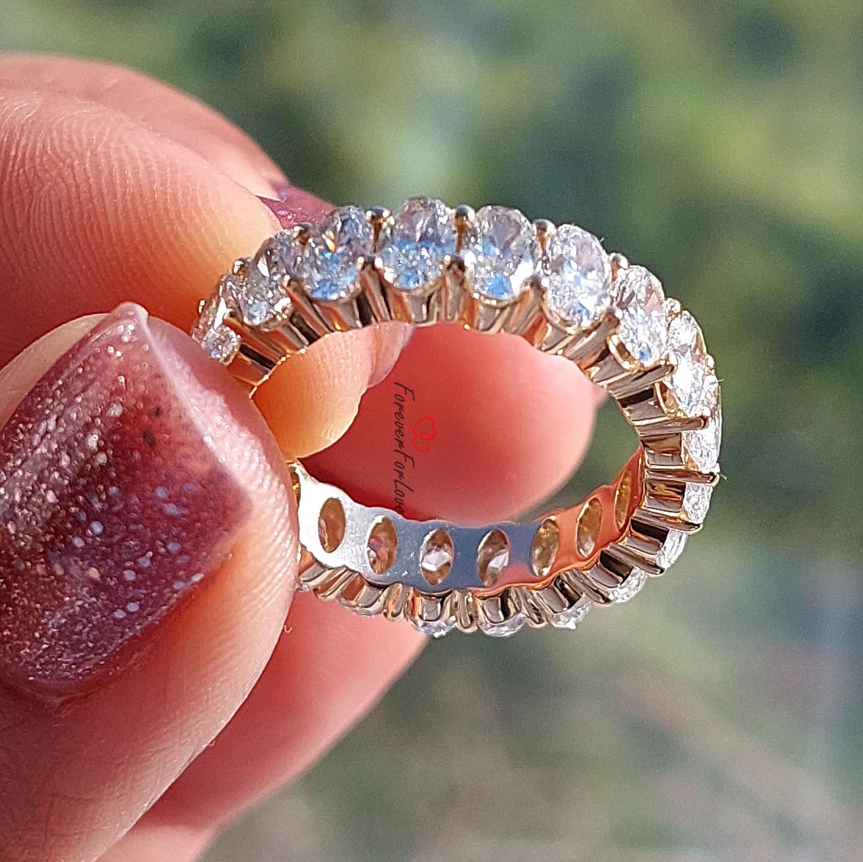0.18 Ct Oval Lab Diamond Full Eternity Band