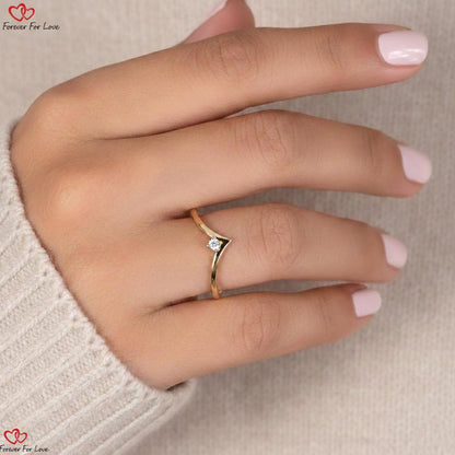 Round Lab Diamond Stacking Ring