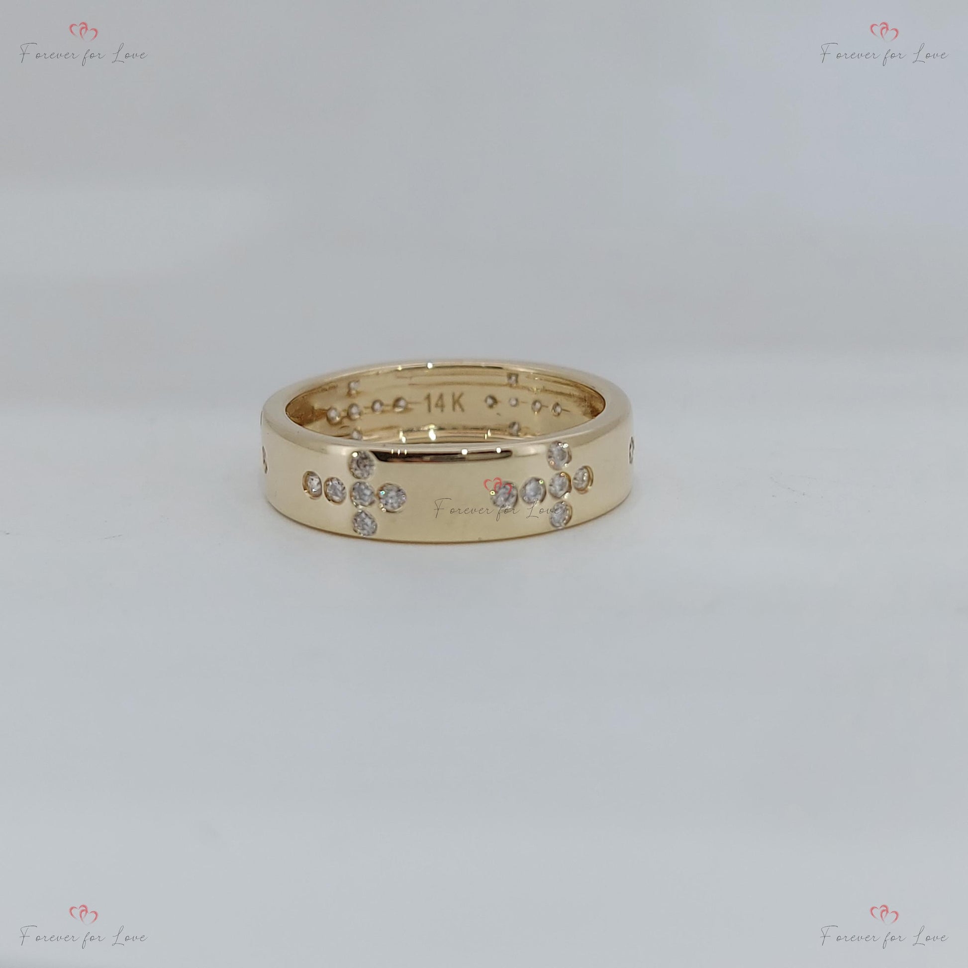 Round Diamond Full Eternity Band