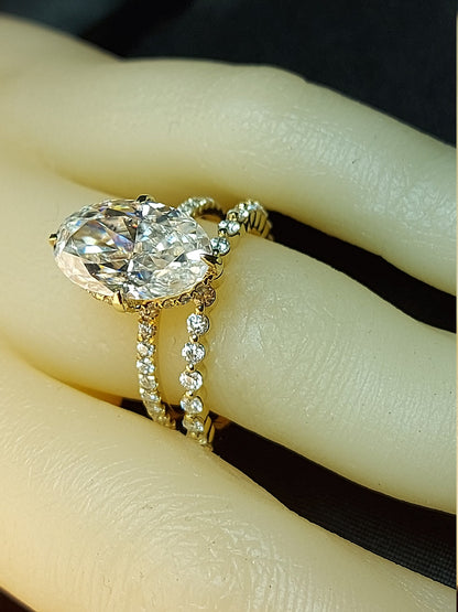5 Ct Oval Moissanite Eternity Band