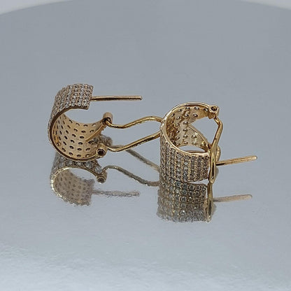 Boucles d'oreilles éventail en diamant de laboratoire taille ronde, boucles d'oreilles imposantes de style éventail moderne, boucles d'oreilles étincelantes en diamant de laboratoire en forme d'éventail, cadeau de mariage