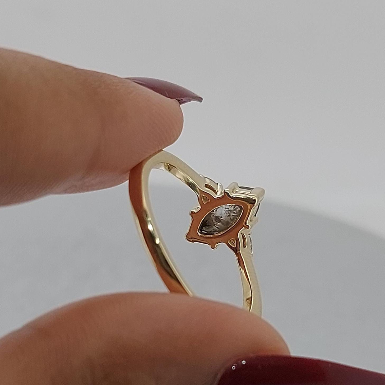 1.5 Ct Marquise Diamond Engagement Ring