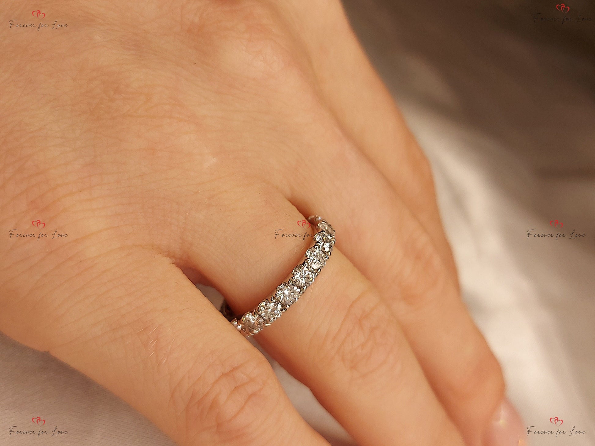 Round Lab Diamond Stacking Ring