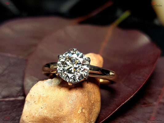 1.9 Ct Round Diamond Solitaire Engagement Ring
