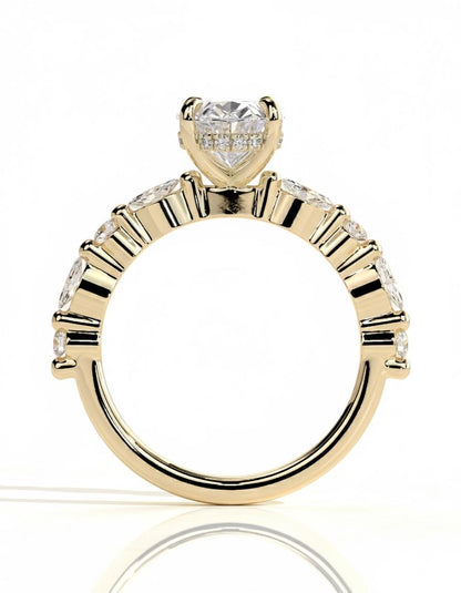 1.5 Ct IGI Certified Oval Diamond Band