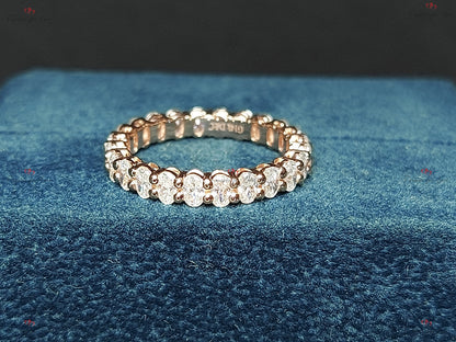 Oval Natural Diamond Full Eternity Band