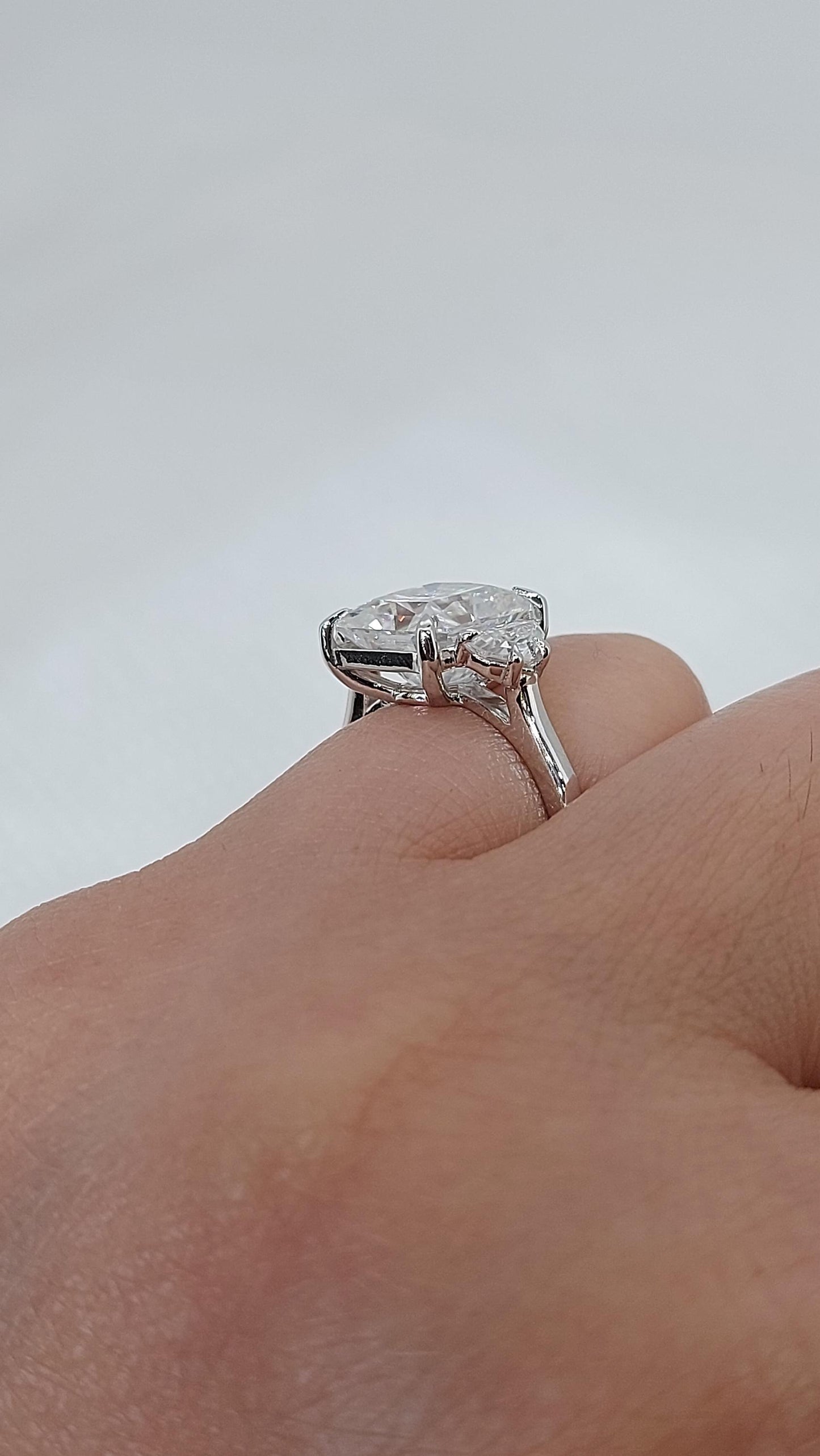 Radiant Cut Moissanite Engagement Ring, Hidden Halo Engagement Ring, Radiant Cut Solitaire, Solid Gold Radiant Cut, Solitaire Proposal Ring. Radiant cut 1Ct Moissanite Brilliant Cut engagement ring in 935 Argentium Silver — custom handcrafted by Forever For Love
