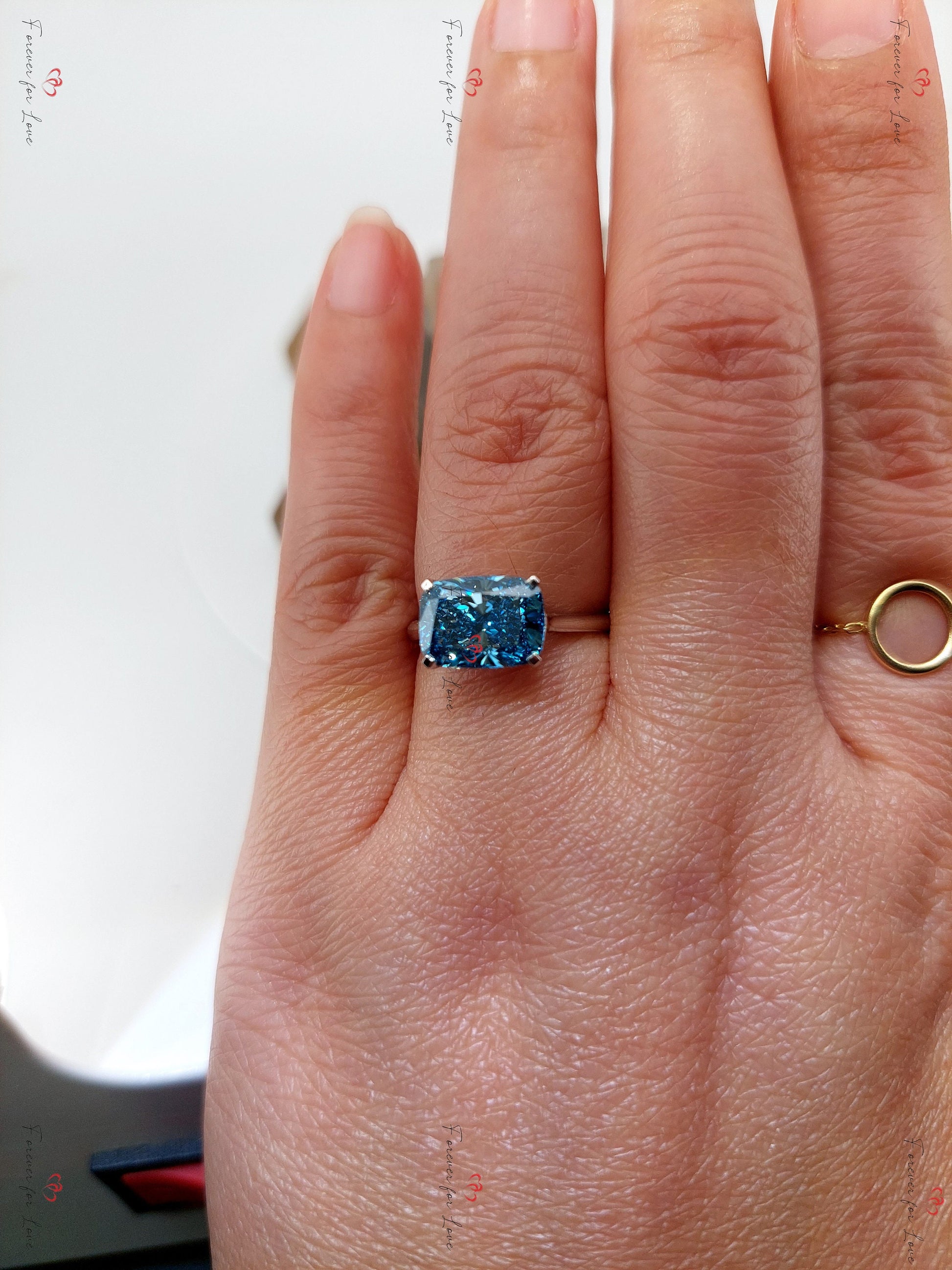 IGI Certified Cushion Lab Diamond Engagement Ring
