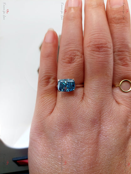IGI Certified Cushion Lab Diamond Engagement Ring