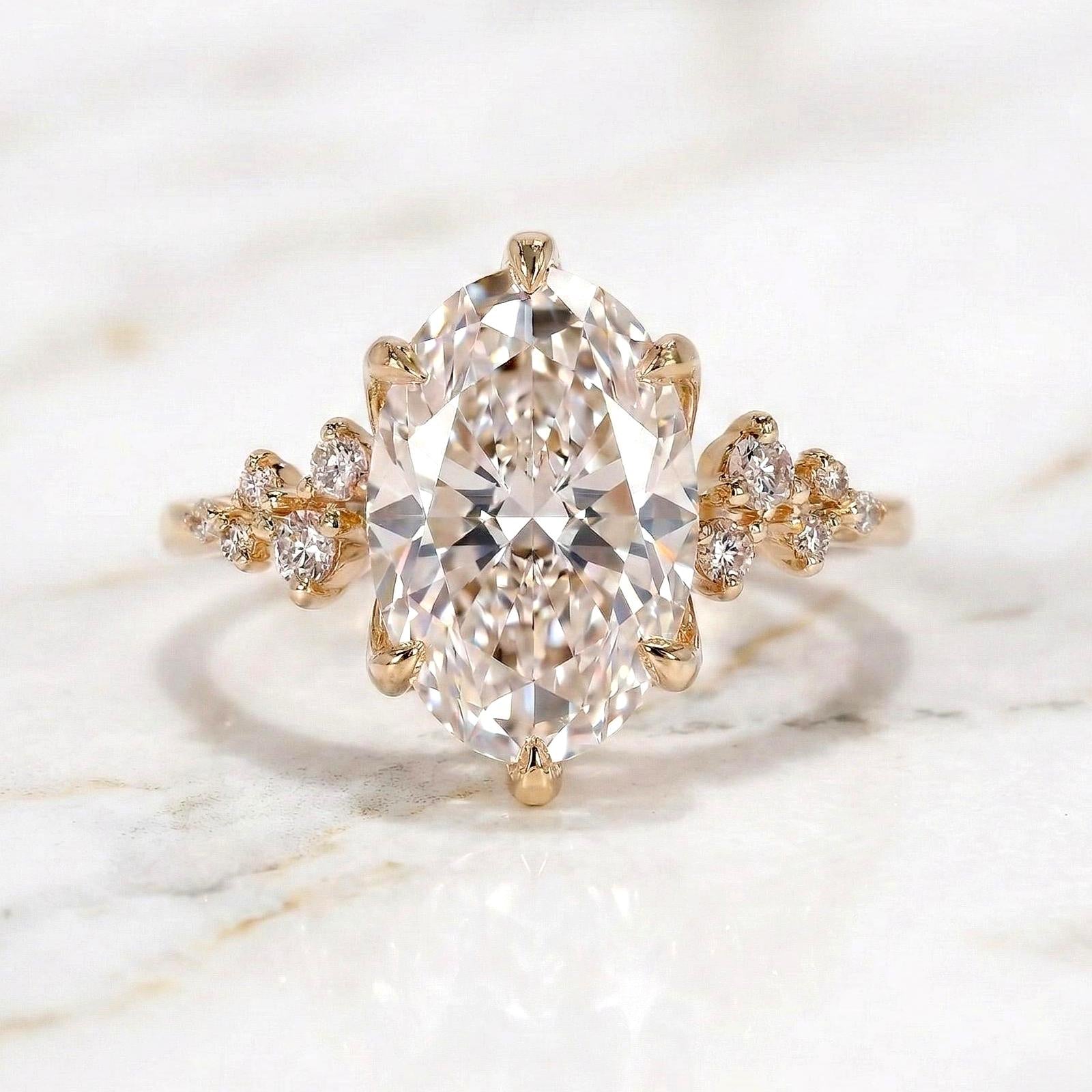 5.1 Ct IGI Certified Oval Lab Diamond Engagement Ring
