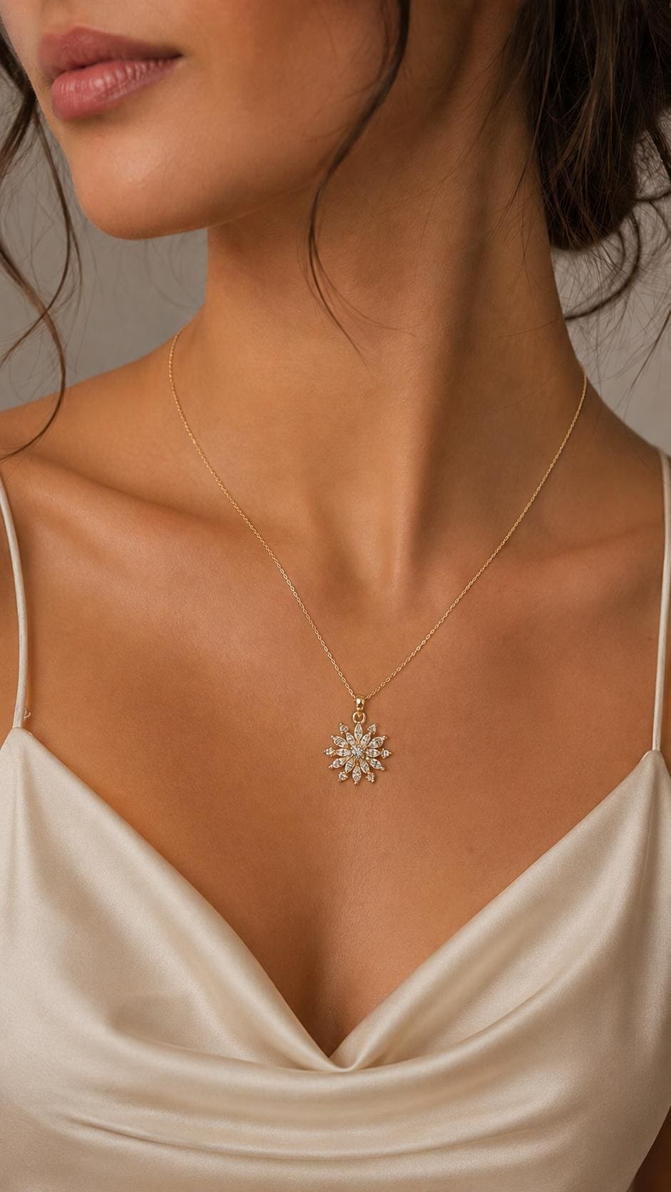1,4 Karat E/VVS2 Diamantanhänger in Marquise- und Rundschliff mit Kette, 14k Massivgold, Lab Grown Diamant, Perfektes Geschenk für sie Moissanite engagement ring in Gold or Platinum — custom handcrafted by Forever For Love