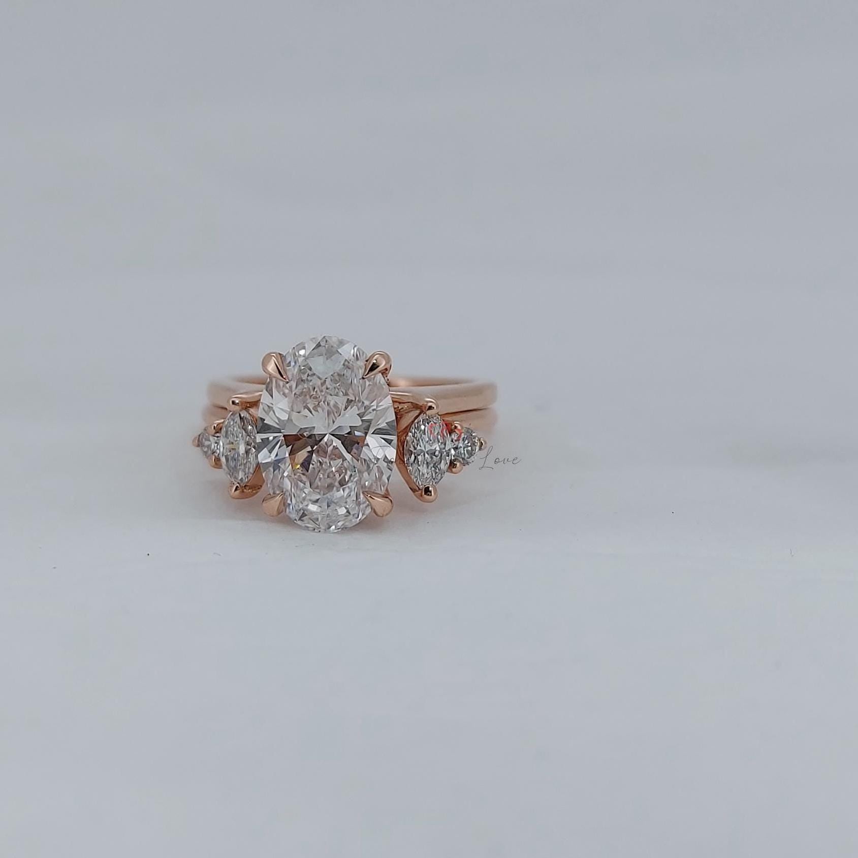 3 Ct IGI Certified Oval Lab Diamond Solitaire Engagement Ring