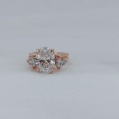 3 Ct IGI Certified Oval Lab Diamond Solitaire Engagement Ring