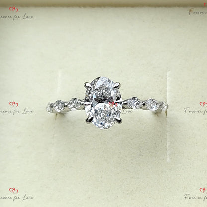 1 Ct IGI Certified Oval Diamond Solitaire Engagement Ring