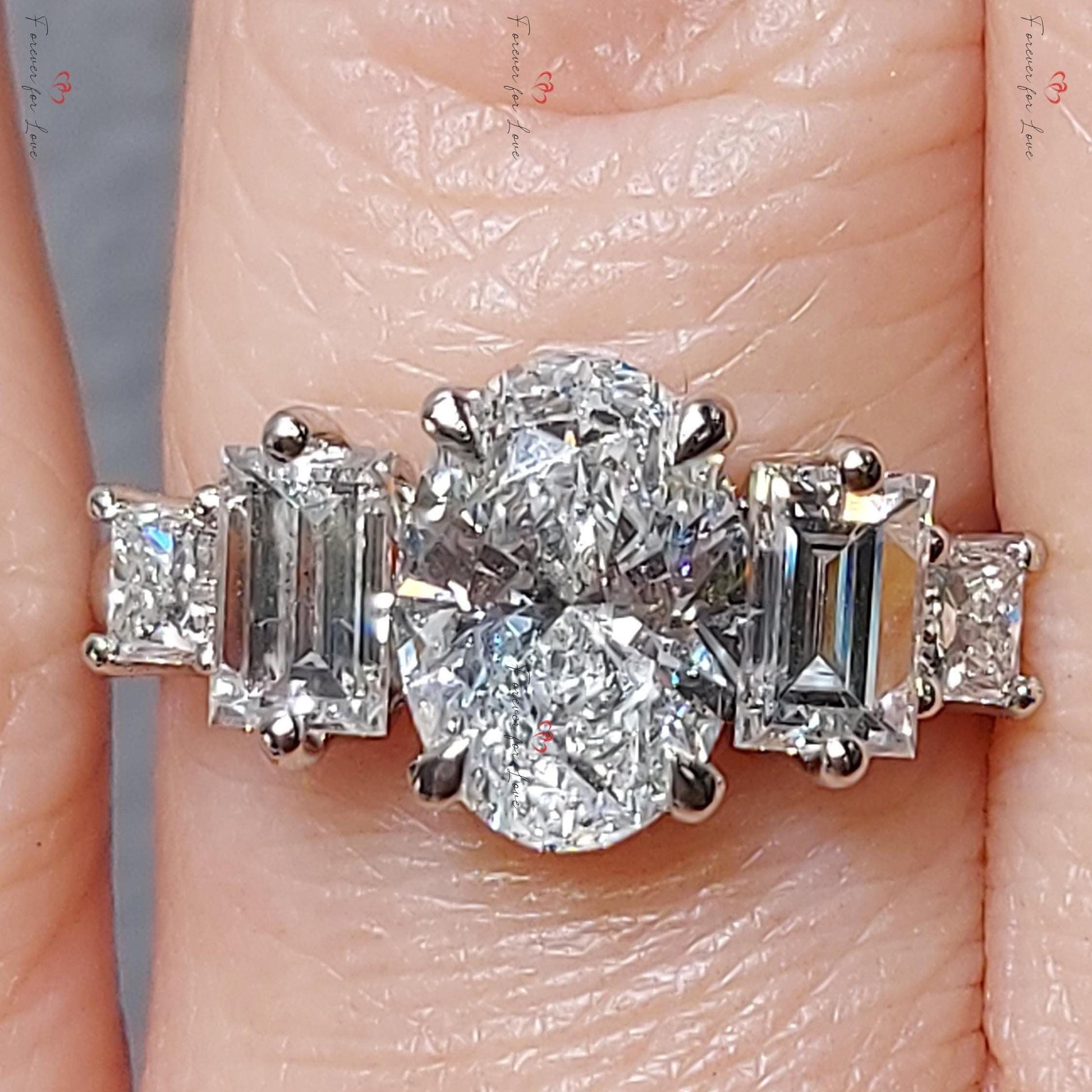 1.5 Ct Baguette Diamond Solitaire Engagement Ring