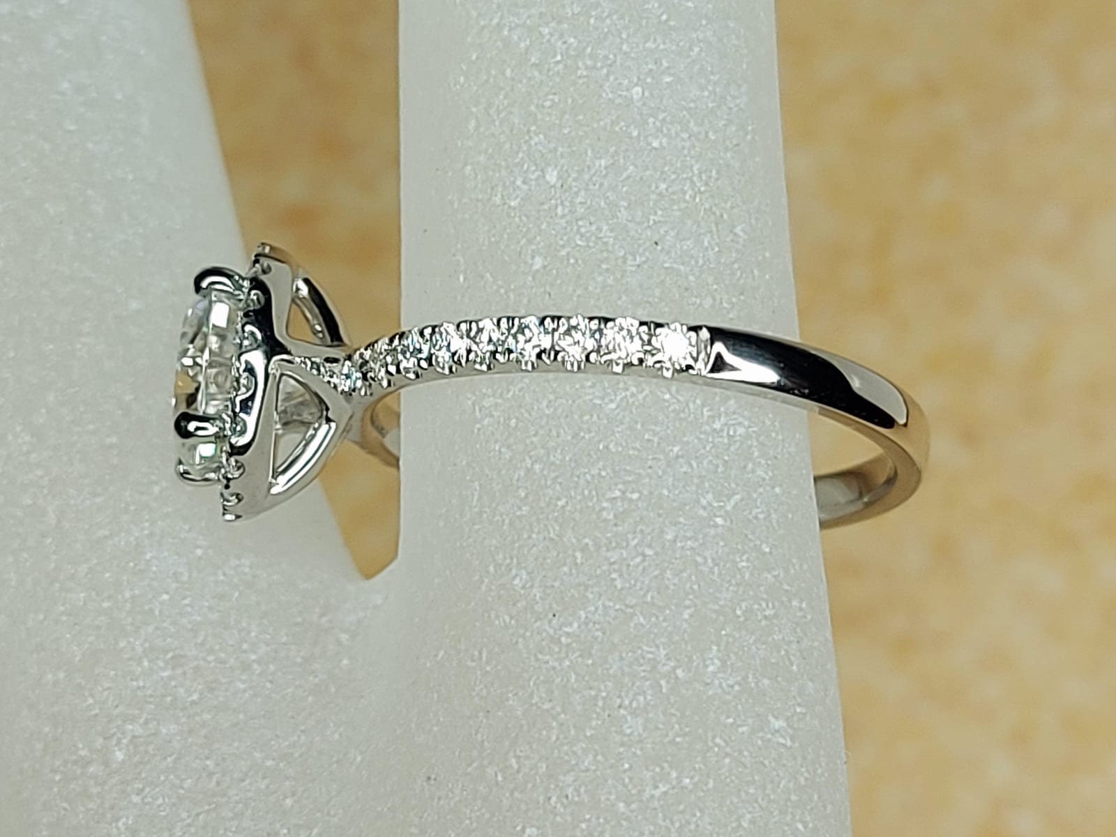 1.5 Ct Round Diamond, Moissanite Engagement Ring