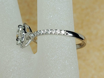 1.5 Ct Round Diamond, Moissanite Engagement Ring