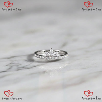 Marquise Lab Diamond Stacking Ring