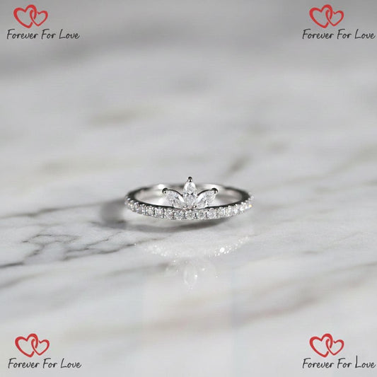 Marquise Lab Diamond Stacking Ring