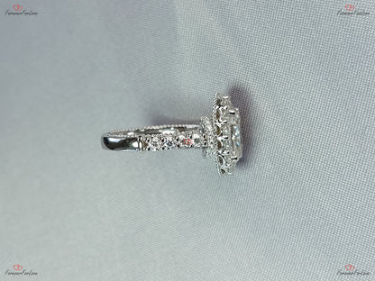 1.5 Ct Oval Diamond, Moissanite Engagement Ring