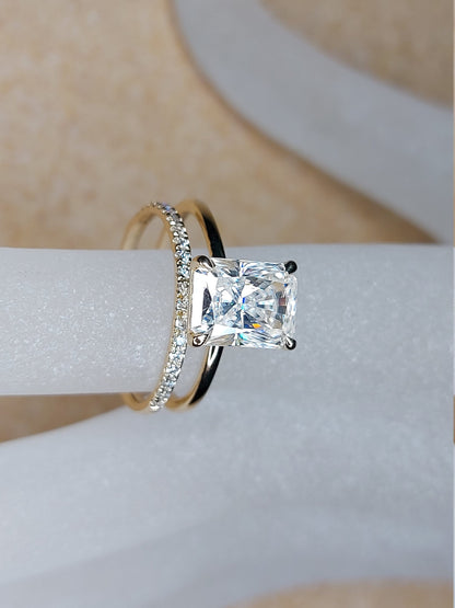 3 Ct Radiant Moissanite Eternity Band