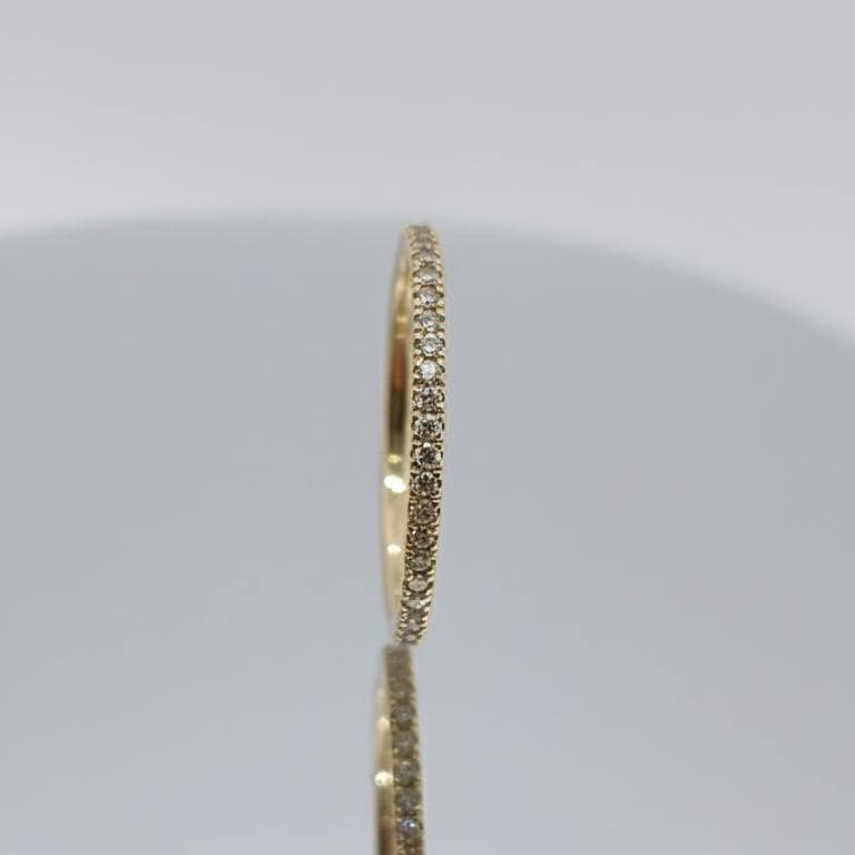 Round Lab Diamond Half Eternity Band