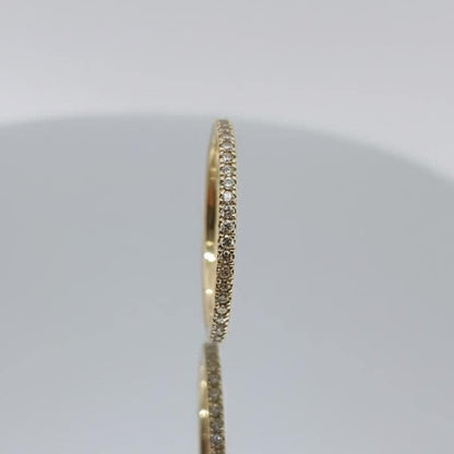 Round Lab Diamond Half Eternity Band